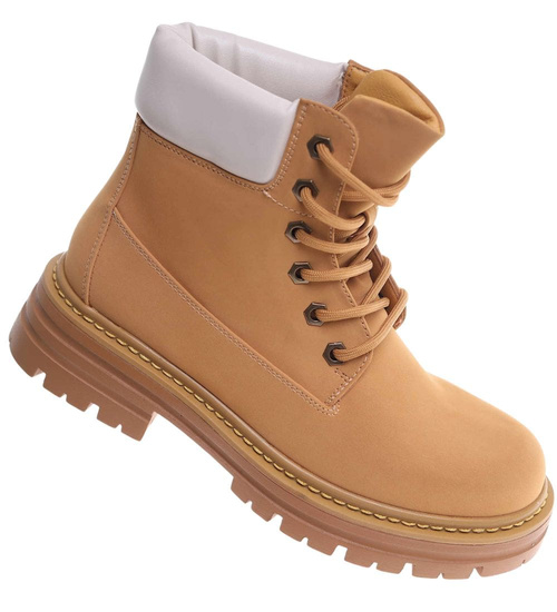 Karmelowe botki trapery /A1-1 18554 W2/