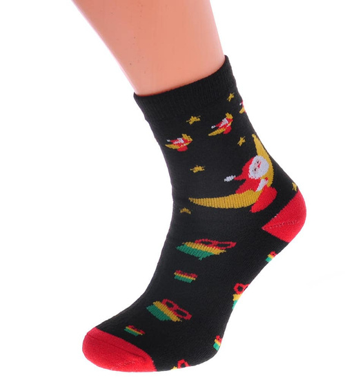 Grube świąteczne skarpety damskie zestaw 4 par /D6-1 SK29 S11-5/