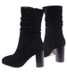 Czarne eleganckie botki na obcasie /C5-1 18410 W482/