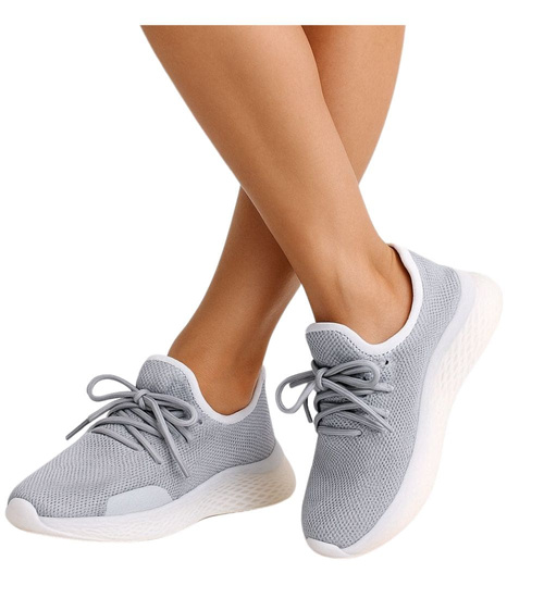 Wsuwane damskie buty sportowe Szare /D6-3 10120 S197/