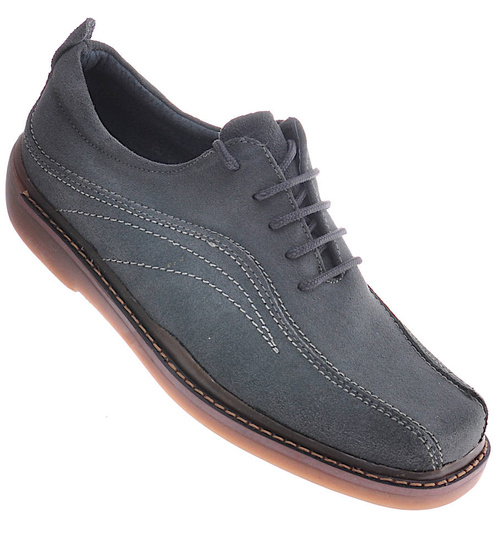 Szare damskie półbuty z wiązaniami /D3-3 12342 T135/