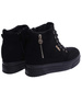 Czarne zamszowe sneakersy na koturnie i platformie /G4-3 15506 T634/