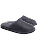 Skórzane kapcie męskie z wełną Szare /D8-1 18467 S197/