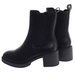 Czarne botki damskie na grubym obcasie /A10-3 18395 W259/