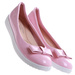 Różowe pastelowe balerinki damskie z kokardą /E3-3 17425 T140/