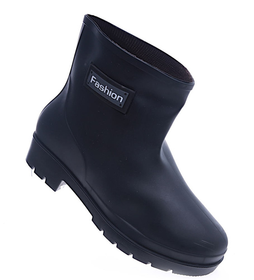 Czarne krótkie kalosze damskie gumiaki /G13-1 13930 T245/
