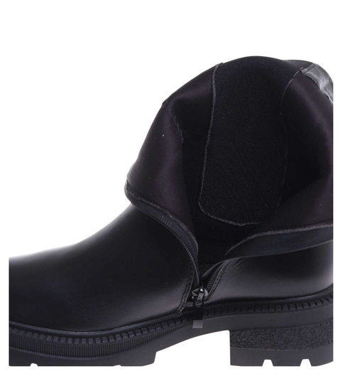 Czarne wysokie botki damskie sztyblety /K3-2 H2 18549 W18-45/