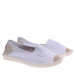 Materiałowe białe półbuty espadryle /E6-2 18724 T283/