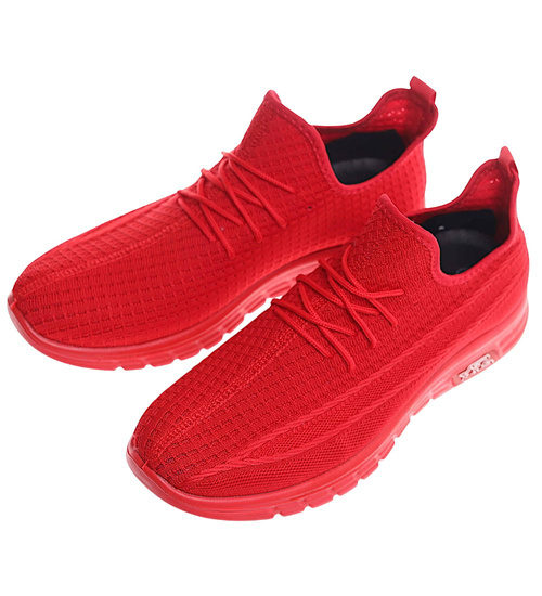 Wsuwane męskie czerwone buty sportowe /A3-1 18001 GF387/