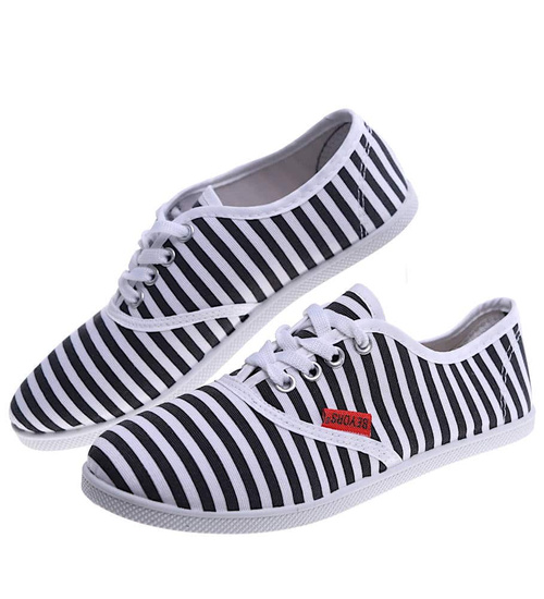 Pasiaste damskie tenisówki /A2-2 13459 S171/