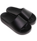 Czarne wodoodporne klapki plażowe na platformie /C1-3 17847 G182/