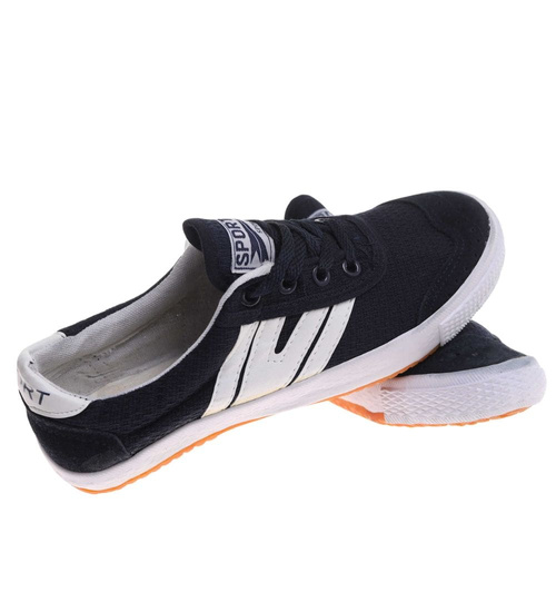 Chłopięce trampki halówki wiązane Granatowe /17972 G12-1 T9-22/