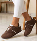 Czekoladowe sneakersy damskie zamszowe /B4-3 18799 W282/