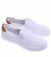 Biało brązowe męskie trampki slip on /C1-3 16513 T284/