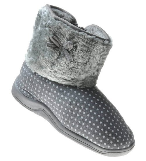 Domowe buty kapcie dla dzieci Szare /C5-1  6866 S096/