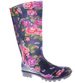 Wysokie damskie kalosze w kolorowe kwiaty /G7-1 12414 S245/