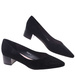 Czarne czółenka na niskim obcasie Pointy Toe /F5-3 18807 T381/