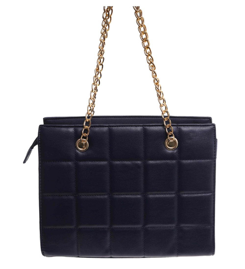 Granatowa torebka kuferek z łańcuszkiem i paskiem /H2 K27 TB675 G195/