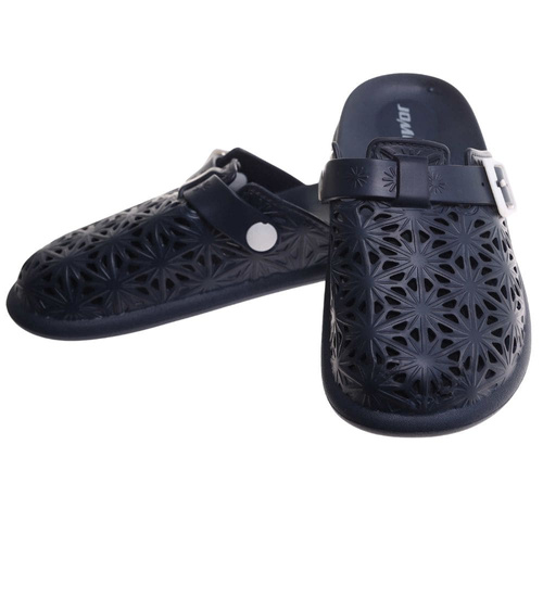 Klapki damskie Ażurowe buty na plażę Granatowe /H2 17854 G008/