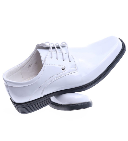 Białe męskie pantofle półbuty /D3-1 13770  T139/