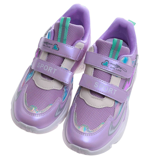 Fioletowe dziewczęce buty sportowe /D2-2 17426 T203/