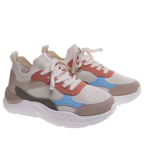 Kolorowe wsuwane sneakersy buty sportowe /F1-3 8767 W231