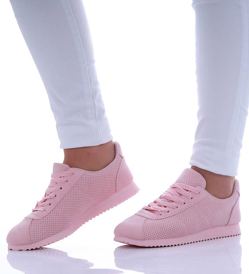 Różowe damskie buty sportowe /G7-2 17411 T102 +H2/