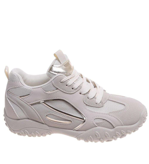 Beżowe buty sportowe sneakersy /C6-3 18822 W298/