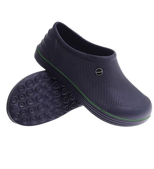 Granatowo zielone męskie kalosze piankowe /C6-1 17793 T18-45 +H2/