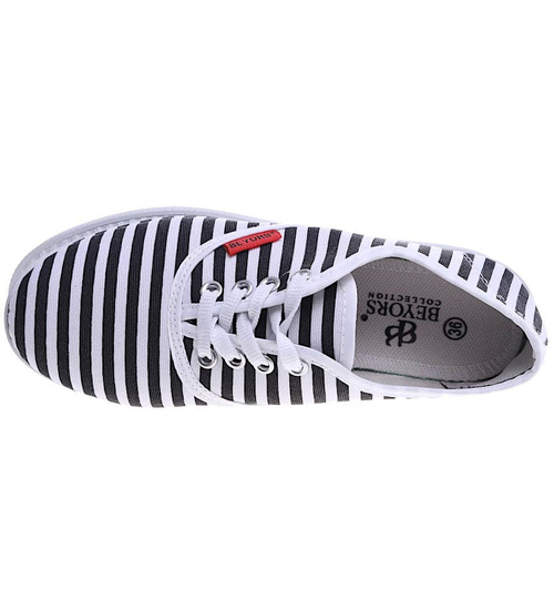 Pasiaste damskie tenisówki /A2-2 13459 S171/