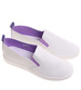Biało fioletowe damskie tenisówki slip on /G7-2 17939 G132/