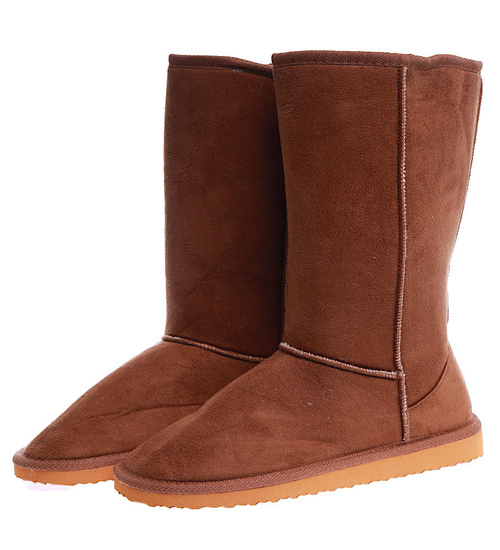 Ocieplane damskie kozaki mukluki śniegowce Camel /G8-1 15123 T290/