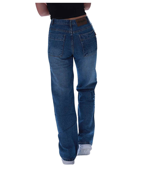 Granatowe casualowe spodnie damskie /H2 UB965 S0/