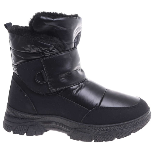 Zimowe buty śniegowce damskie Czarne /D9-3 18596 T386/