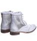 Wiosenne srebrne botki workery z ażurowymi wstawkami /D2-2 15458 S346/