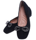 Wiosenne balerinki z błyszczącą kokardką Czarne /G11-2 13709 T213/