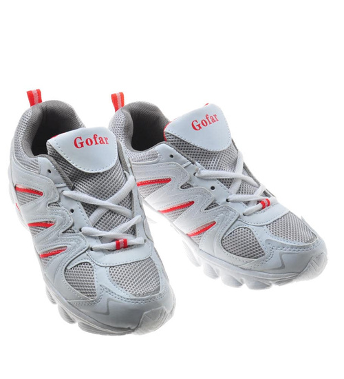 Sportowe buty damskie biało- szare /G6-3 7506 S293/