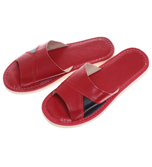 Bordowe klapki domowe /G13-1 10936 S195/