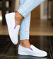 Biało fioletowe damskie tenisówki slip on /G7-2 17939 G137 +L3-2/