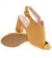 Zamszowe żółte sandały na obcasie /G10-3 16125 T242/