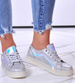 Srebrne trampki creepersy na platformie /F7-3 10818 S198/