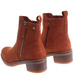 Karmelowe botki damskie na niskim obcasie /F1-3 18412 W456/