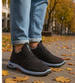 Czarne ocieplane buty sportowe męskie /G9-3 16928 T355/