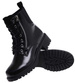 Czarne błyszczące botki trapery glany /D2-3 18380 W4/
