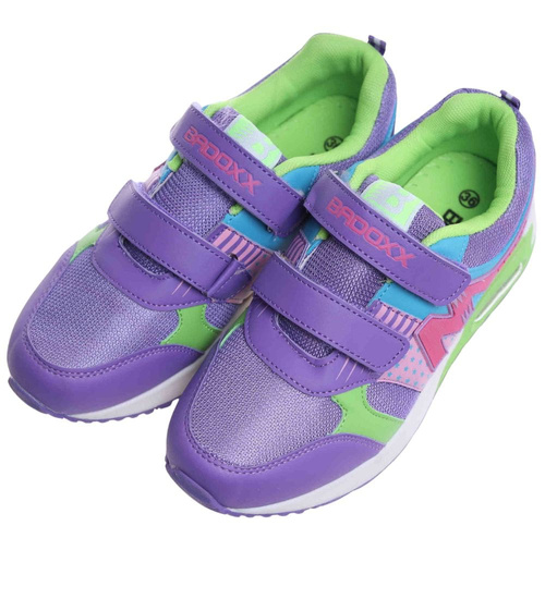 Fioletowe sportowe buty dziewczęce na rzepy /F5-3 18130 T292/