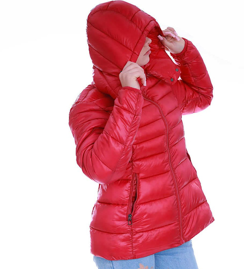 Ocieplana zimowa czerwona kurtka /H KR13 G488/