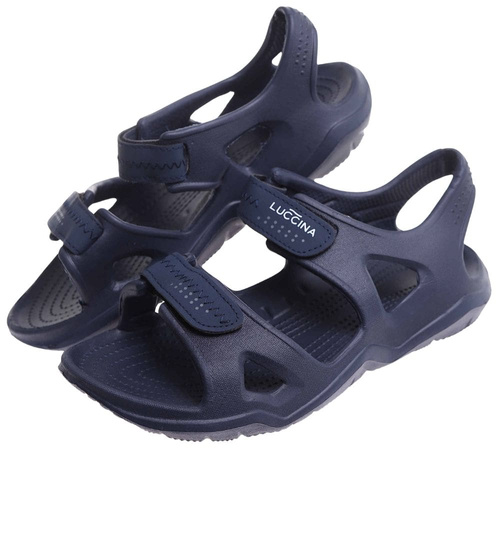 Wodoodporne sandały męskie na plażę Granatowe /D3-1 17823 T039/