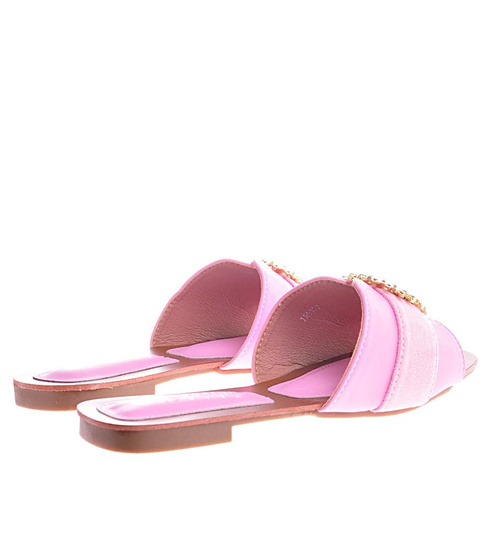 Damskie klapki na lato w cukierkowym różu /C7-2 11984 T397/