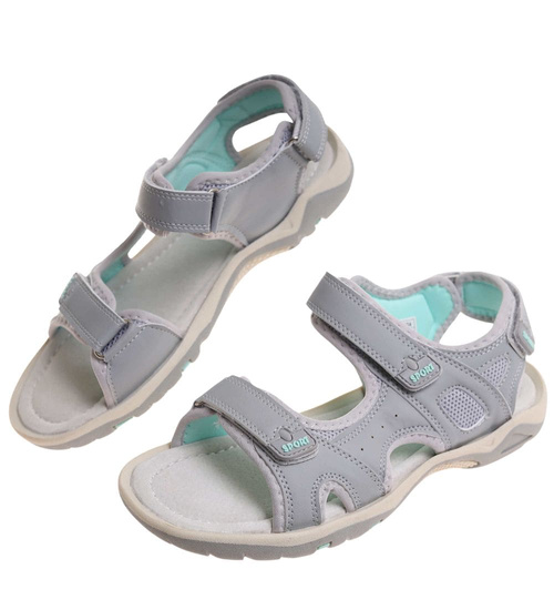 Szare sportowe sandały damskie /A3-2 17891 W337/