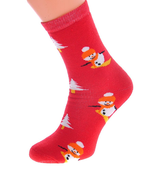 Grube świąteczne skarpety damskie zestaw 4 par /D6-1 SK29 S11-5/